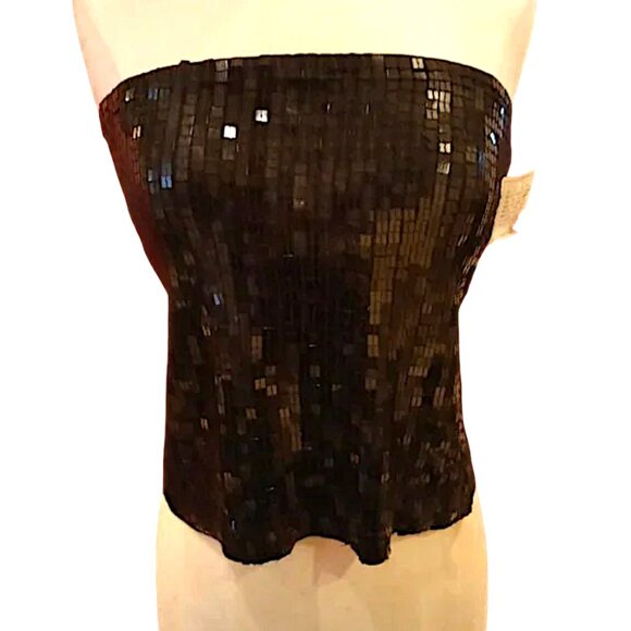 HAVEN BLUE Sequins Strapless Top Festive/Parties/Dancing! Xmas & New Years - Picture 4 of 6